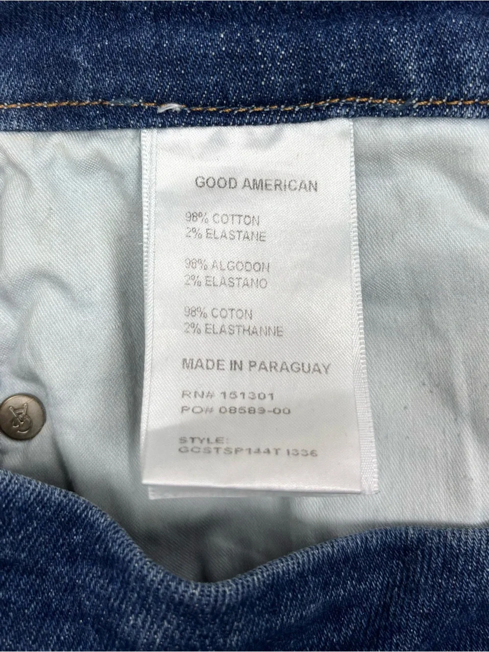 Good American Good Curve Split Pocket High Rise Straight Jeans Size 10 / 30